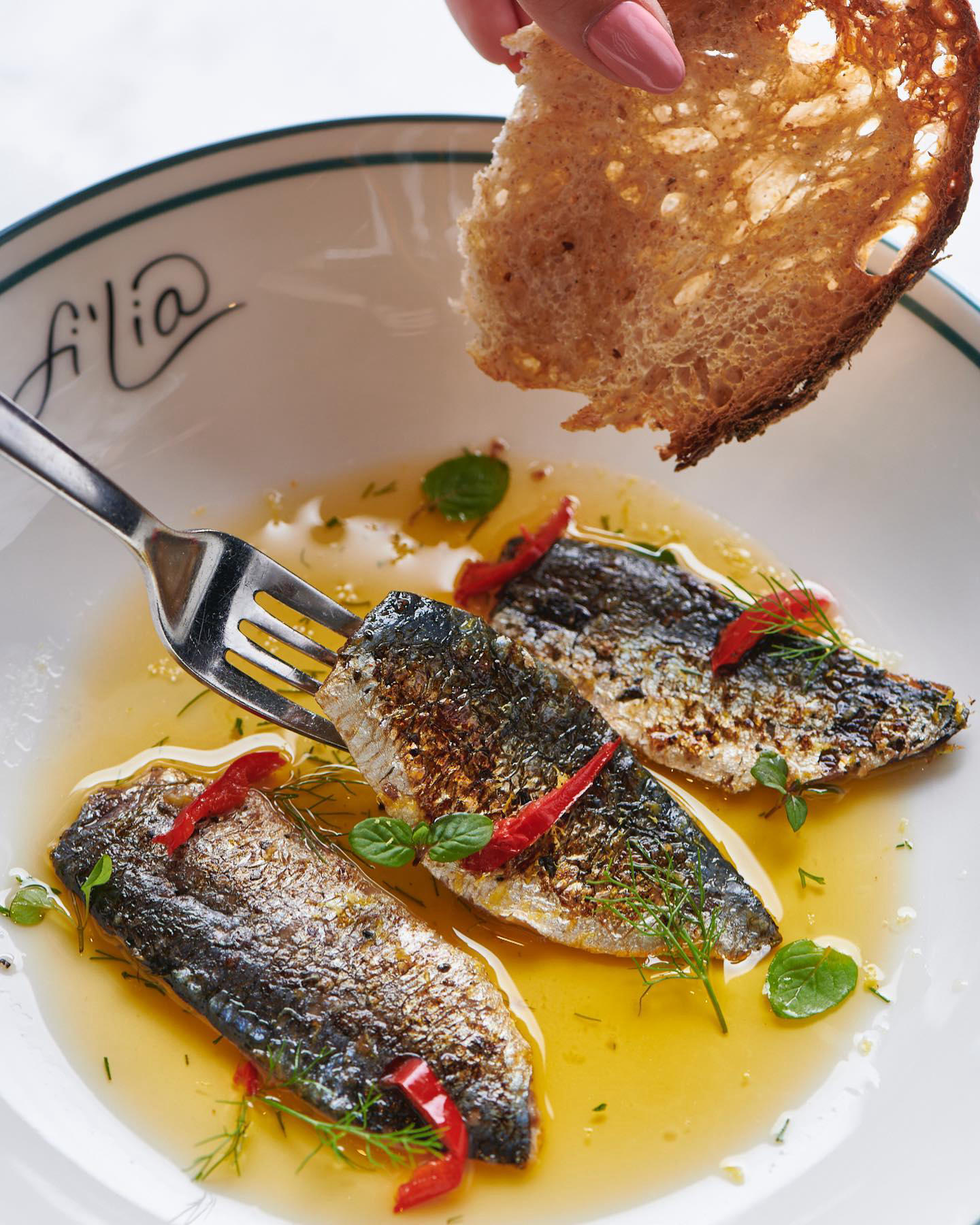 Fi’lia restaurant at SLS Dubai - There’s nothing better than dipping freshly made bread in butter